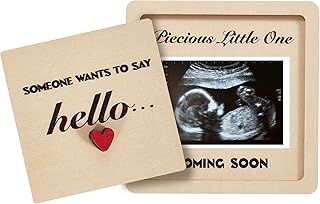 Ultrasound Picture Frames - Pregnancy Announcement for Grandparents Wooden Surprise Box keepsake Baby Announcement Sign Pregnancy Reveal Gifts for Husband, Grandma, Friends, Auntie, Uncle