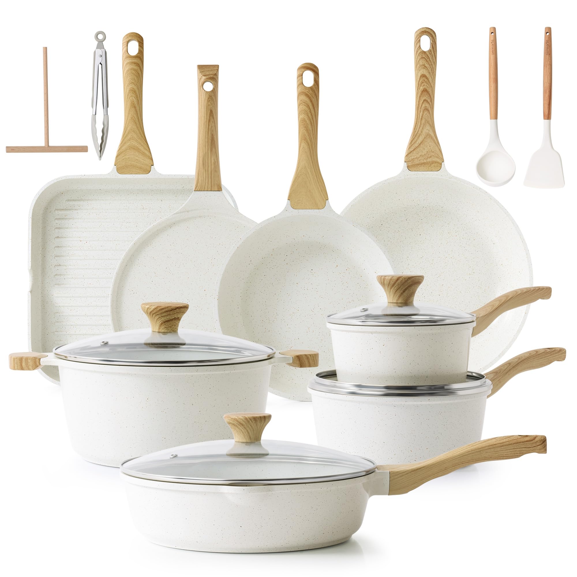SENSARTE 23-Piece Ceramic Cookware Set
