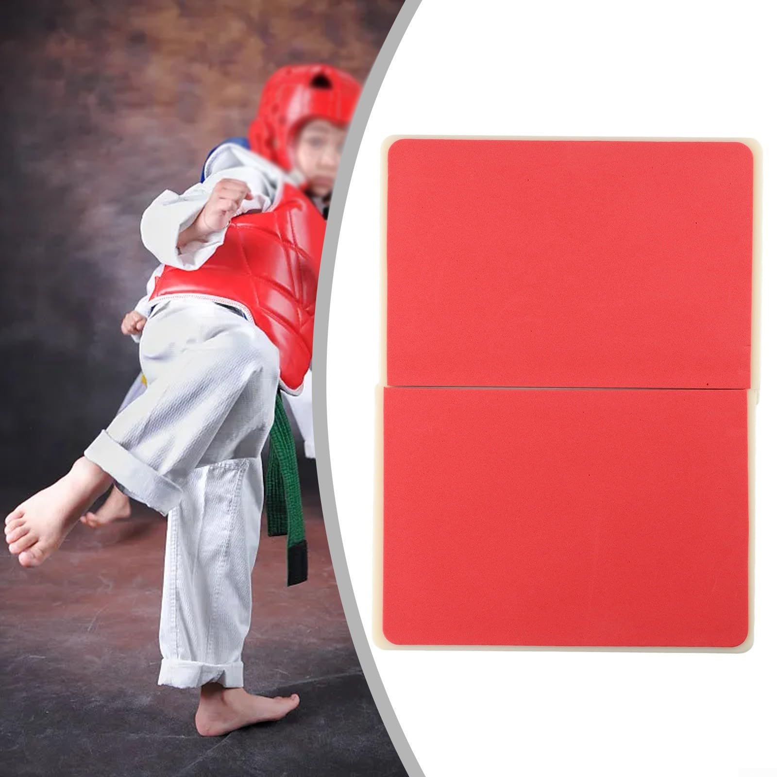 Tabla de entrenamiento irrompible, diseño de interfaz de articulación para entrenamiento de artes marciales reutilizable, 700 g (rojo (más de 15 años))