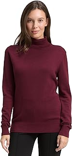 Tom Tailor Damen Basic Pullover mit Rollkragen