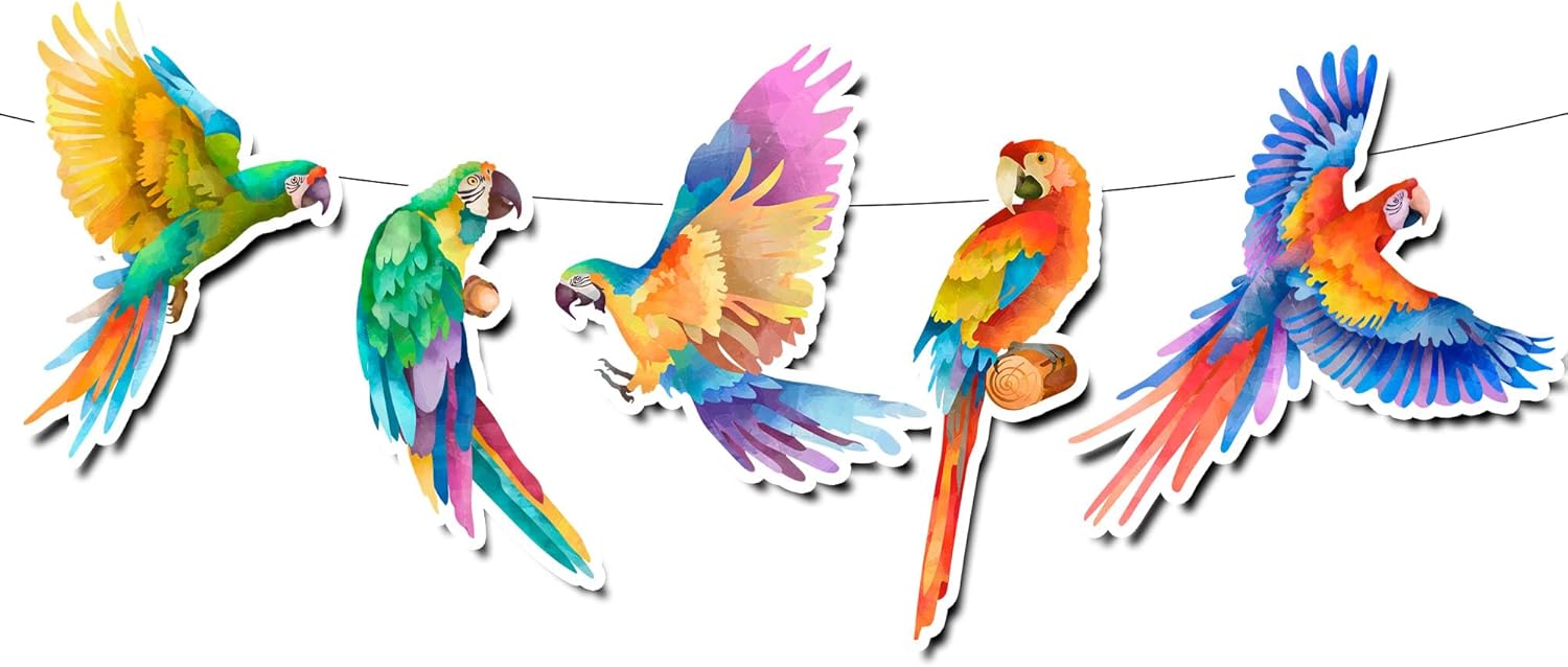 Cartel de cumpleaños para fiesta de Ara Loros, suministros para fiestas temáticas | Decoraciones de cumpleaños para pájaros | Loro | Tema de fiesta Cartel de cumpleaños para fiesta de Ara Loros, suministros para fiestas temáticas | Decoraciones de cumpleaños para pájaros | Loro | Tema de fiesta