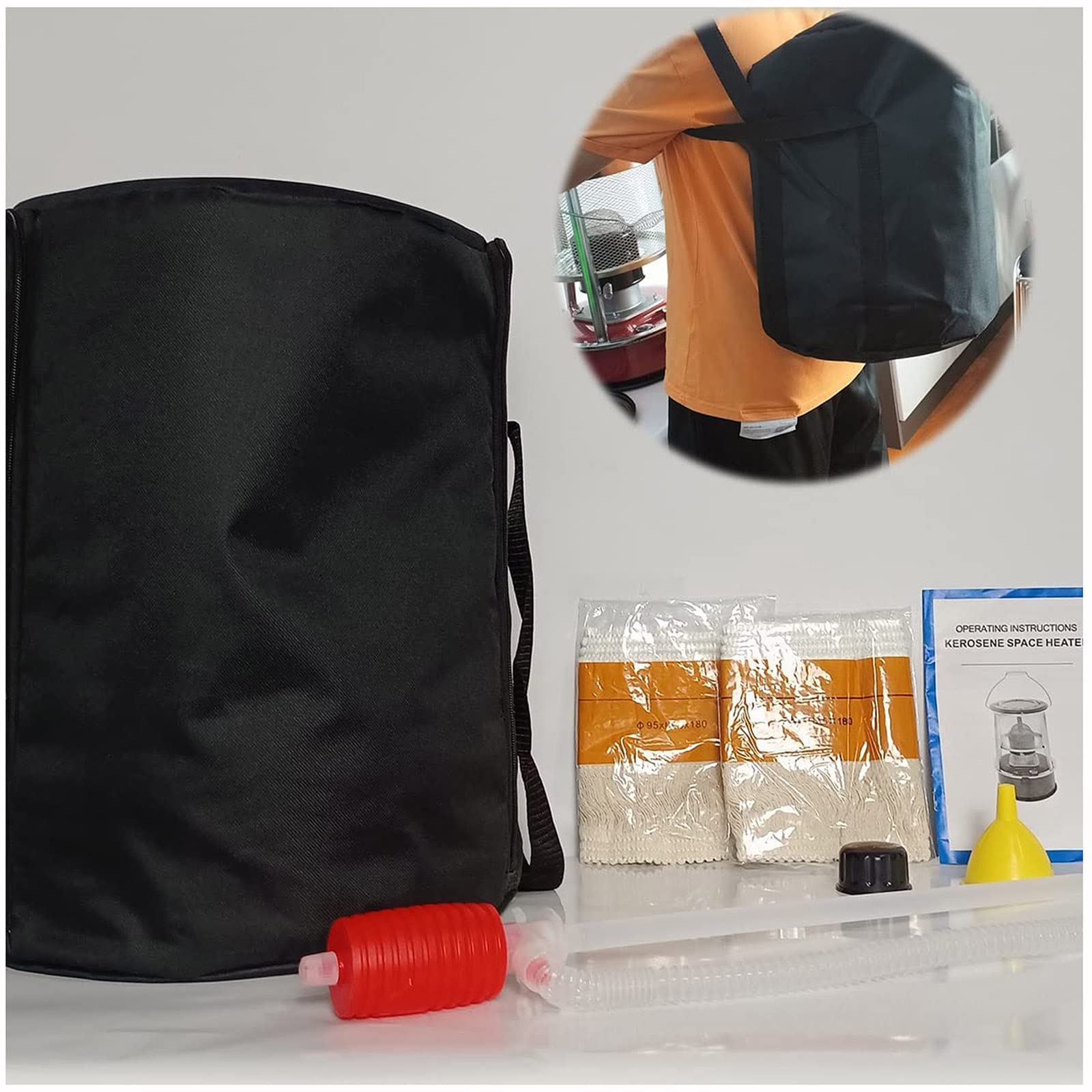 Estufa De Queroseno 4,6/6L, Calentador De Estufa De Queroseno, Quemador De Estufa De Queroseno con Mecha, Calentador De Parafina para Camping, para Interior/Exterior,4.6Lred