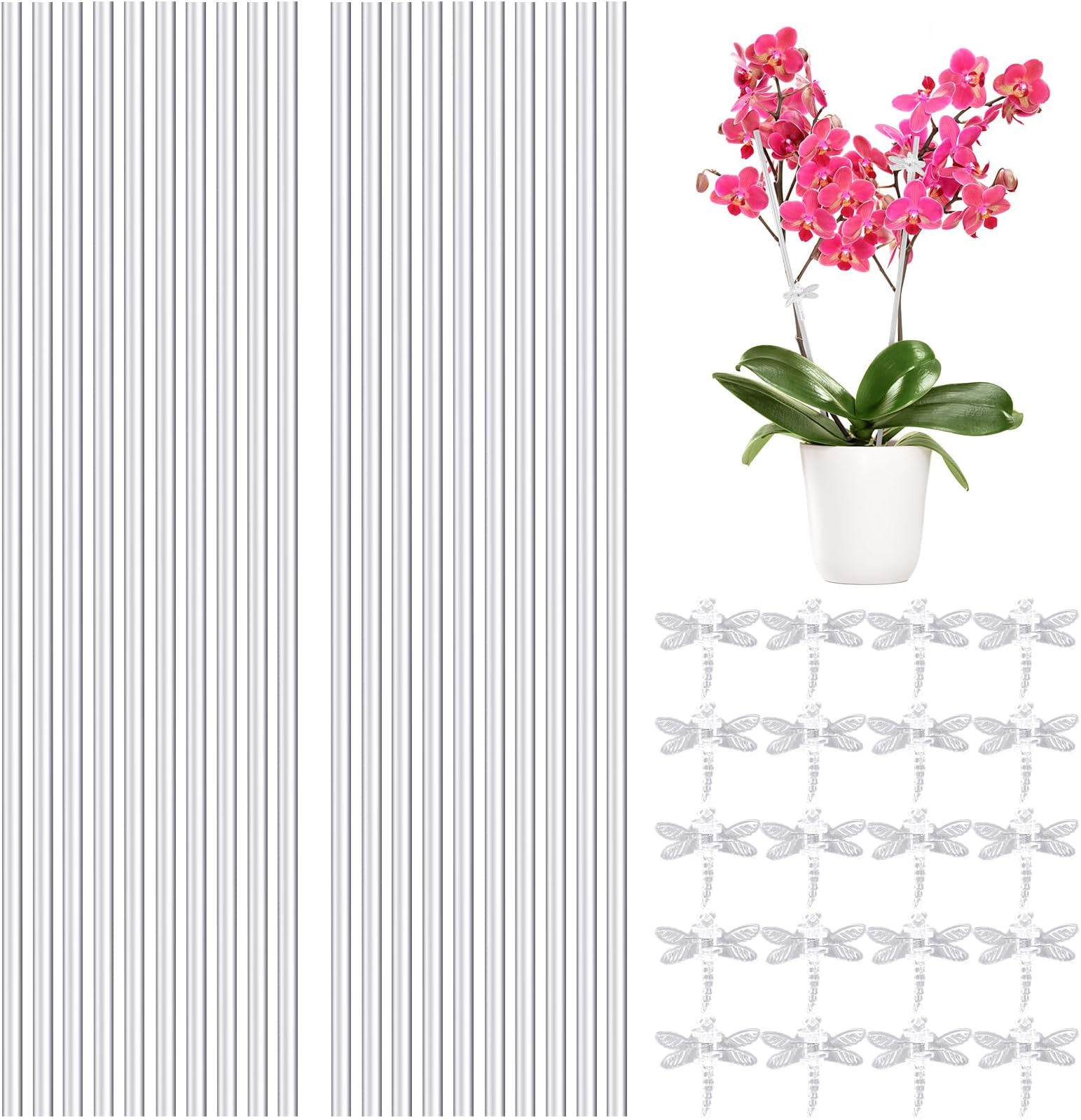 Aboofx 20 Pieces 18 Inch Plant Stakes Acrylic Plant Stakes