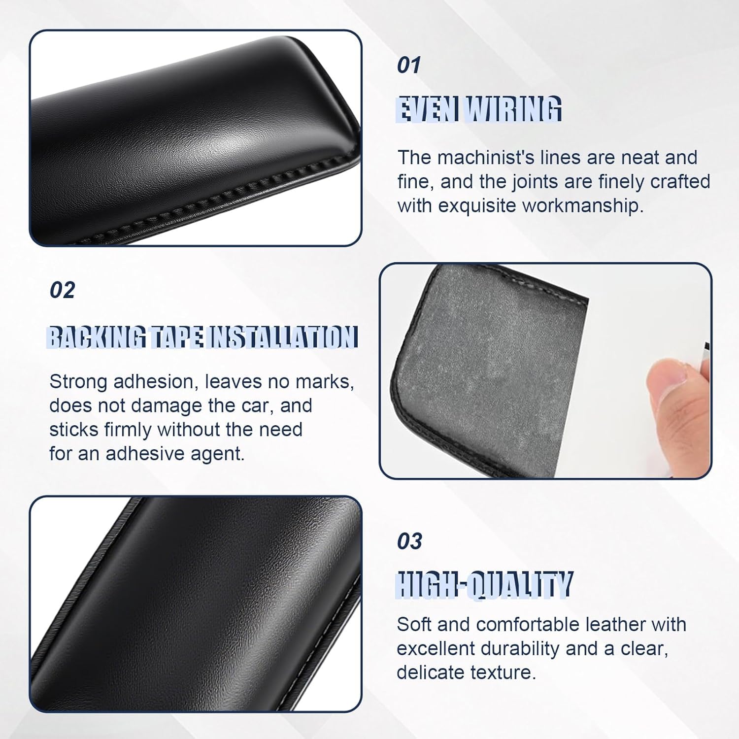 Elvana Universal Car Console Knee Pads 2-Pack – Self-Adhesive Leather Leg Cushions & Door Armrest Pads | Driving Comfort Support for All Cars 1