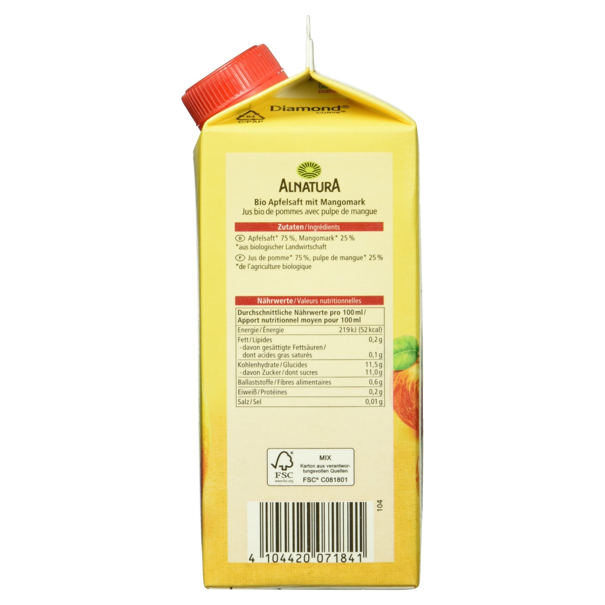 Alnatura Bio Apfel-Mango-Saft (6 x 750 ml)