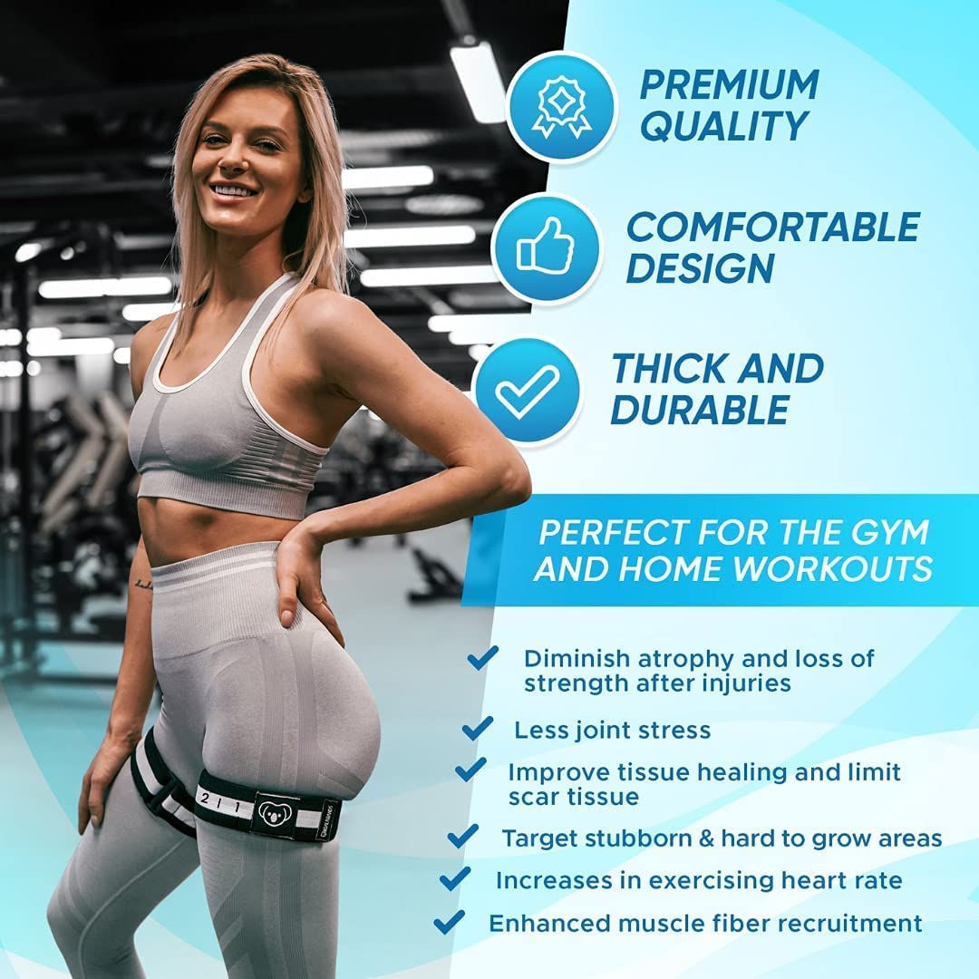 Koala Bands Booty BFR Bands – Blood Flow Restriction Training Bands For Legs & Glutes