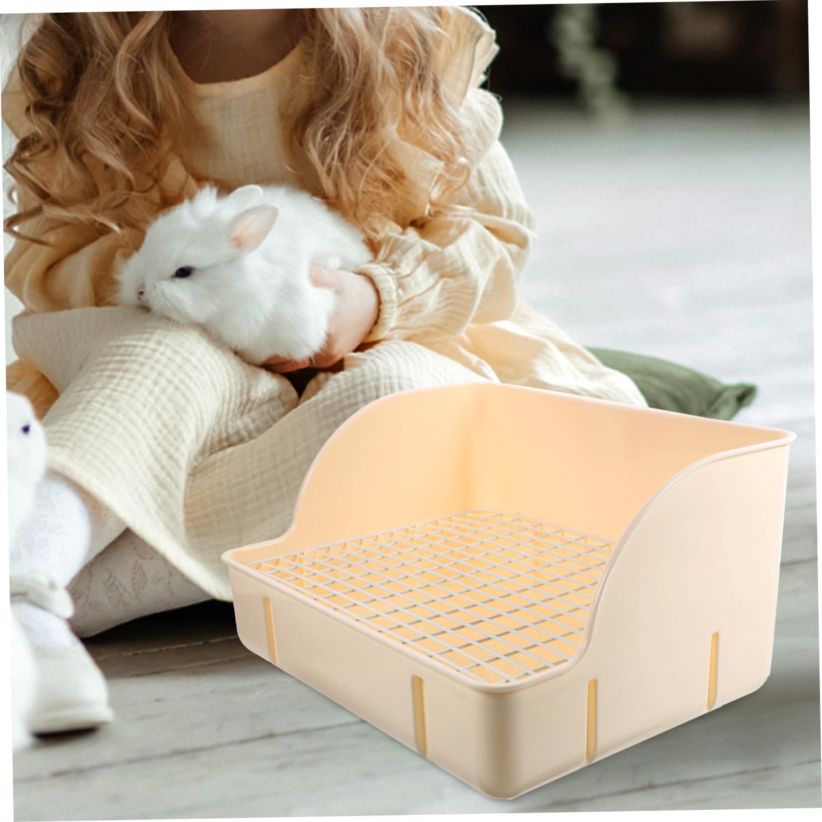 SUPVOX Vassoio Lettiera per Conigli e Criceti per Domestici Design Spazioso e Facile per Gabbie e Riutilizzabile e