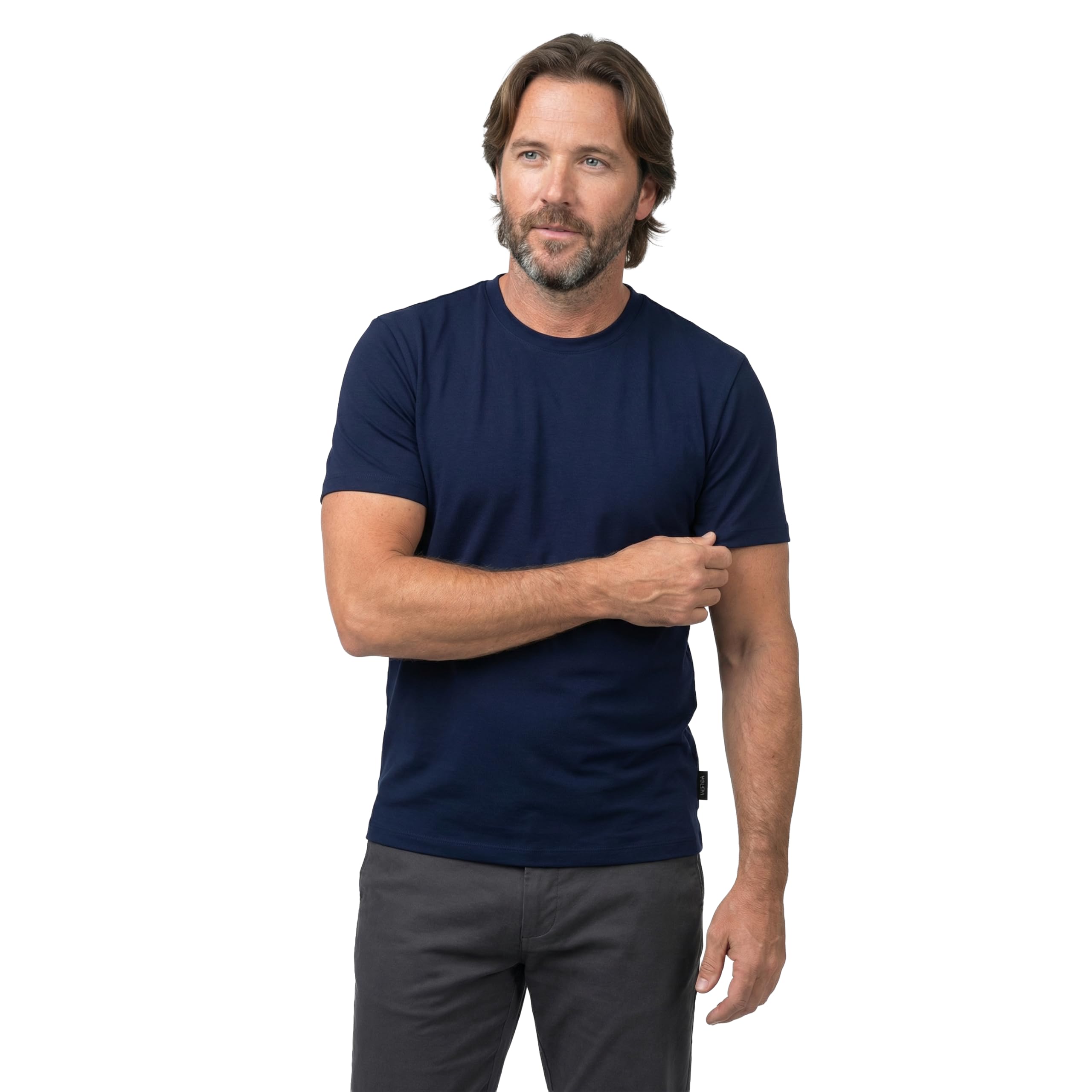 Vastra Brands 95% Premium Bamboo - Camiseta para hombre (paquete doble)
