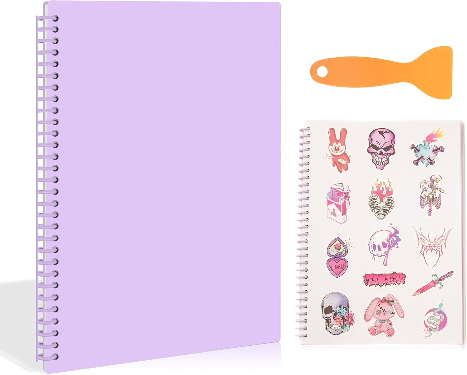 A4 Reusable Blank Sticker Collecting Book Sticker Album Storage (Purple image 2