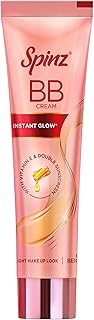Spinz BB Cream | Instant Glow, Even Skin Tone & Natural Coverage | Lightweight, Non-Sticky Mousse Formula | With Vitamin E and Double Sunscreen Protection (29g)