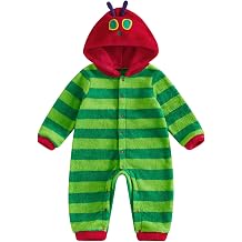 Canis Toddler Baby Halloween Caterpillar Costume Fleece Hooded Romper