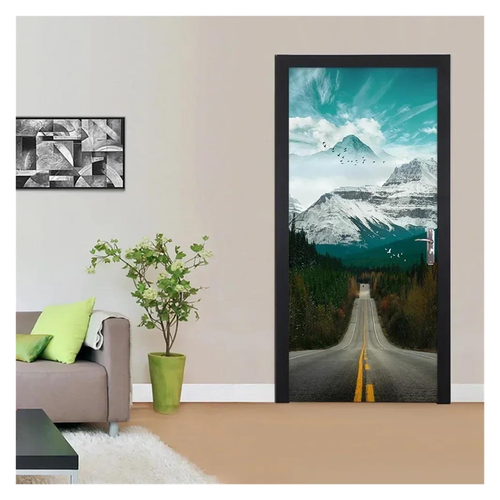 Papier peint auto-adhésif 3D nature pour chambre à coucher