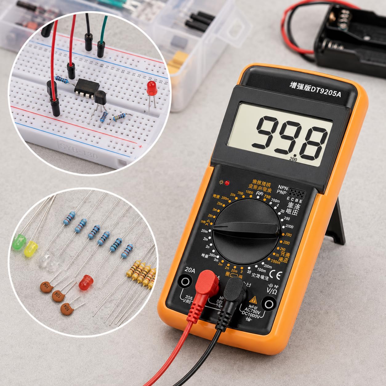 Kit Componenti per Circuiti Elettronici 555 per Sperimentazione di Base Adatto per Apprendimento Fai da Te E Progetti di Elettronica Creativa, style to 2