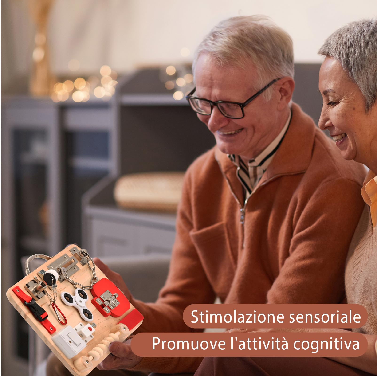 Tavola sensoriale per anziani con demenza – Giochi per Alzheimer, autismo adulto, ADHD – Regalo antistress per anziani Allenare le capacità motorie finali intergenerazionali e risvegliare i ricordi