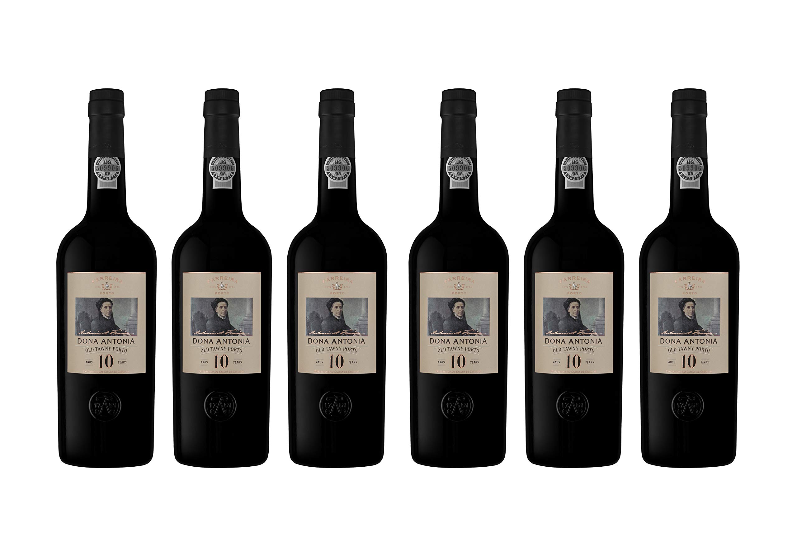 Vino de Oporto Ferreira Quinta Porto 10 años - Vino Fortificado- 6 Botellas