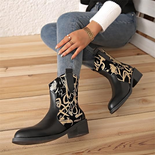 Stivaletti Alla Caviglia DREAM PAIRS Donna – Con Tacco 8,5 Cm, Pelle Vegana, Fibbia, Autunno/inverno