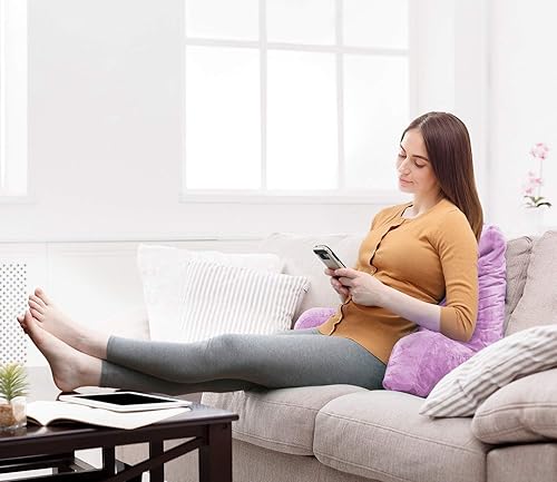 Miniatura 8 de Clara Clark Cojín de respaldo para leer con reposabrazos y bolsillos, para niños, adolescentes y adultos, cojín de espuma viscoelástica de alta