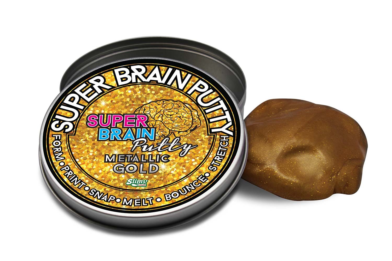 Joker Entertainment SL33984 Metallic Super Brain Putty Pack, Multi-Colour