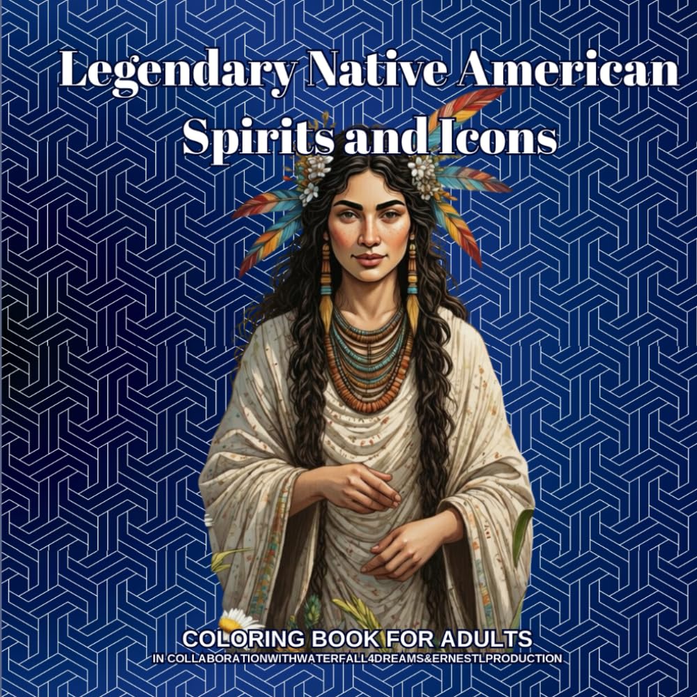 Legendary Native American Spirits and Icons: Coloring Book For ADULTS