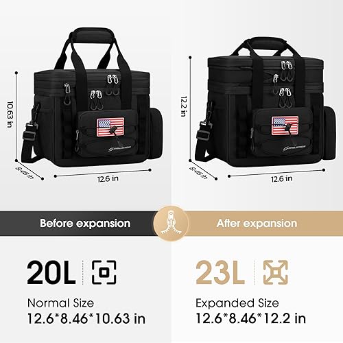 Miniatura 2 de Maelstrom Lonchera táctica, bolsa de almuerzo aislada de 23 L para hombres, bolsa enfriadora de almuerzo expandible de doble cubierta, bolsa grande