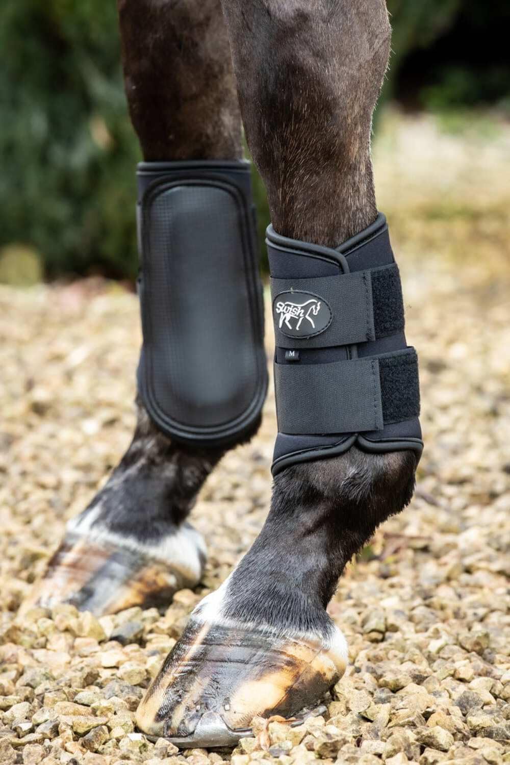 Swish Equestrian Double Locking Brushing Boots - Black