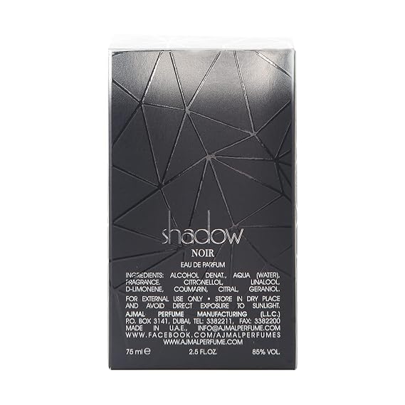 Ajmal Shadow Noir, 2.5 Ounce