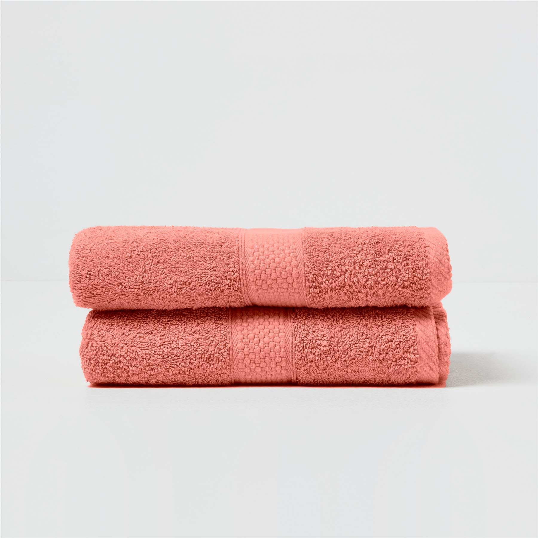 HOMESCAPES Burnt Orange Turkish Cotton Set of 2 Hand Towels Super Soft Thick & Absorbent 500 GSM Towel Heavy Weight for everyday Luxury