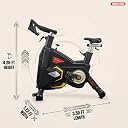 Energie Fitness Gym Bike with 26KG Flywheel, Heavy Duty Transformer Spinning bike for Home & Gym, Adjustable Seat & Handlebar Exercise cycle, Friction Resistance, Indoor Cycling Bike 200Kg Capacity (Black) gallery image