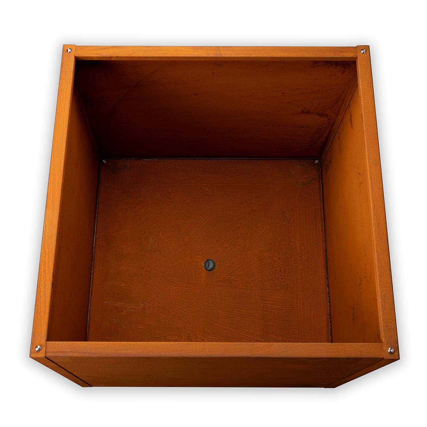 Köhko® Designer Pflanzkübel Hochbeet (mit Bodenplatte) aus Cortenstahl Pflanzgefäß QUADER 50x50x40 cm……
