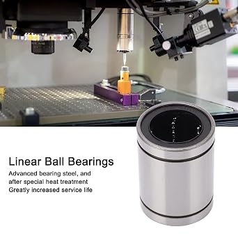 LiebeWH LM40UU Linear Ball Bearing, ID 40mm OD 60mm, Double Rubber Seal