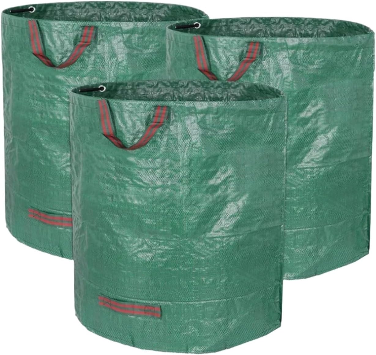 3 Pcs PP Reusable Yard Leaf Garden Waste Bag Large Capacity Waterproof Sack For Leaves Lawn Debris