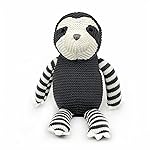 FLUFFYFUN 100% Organic Cotton Baby Toys 7.1 Sloth Stuffed Animal for Newborn (Grey)