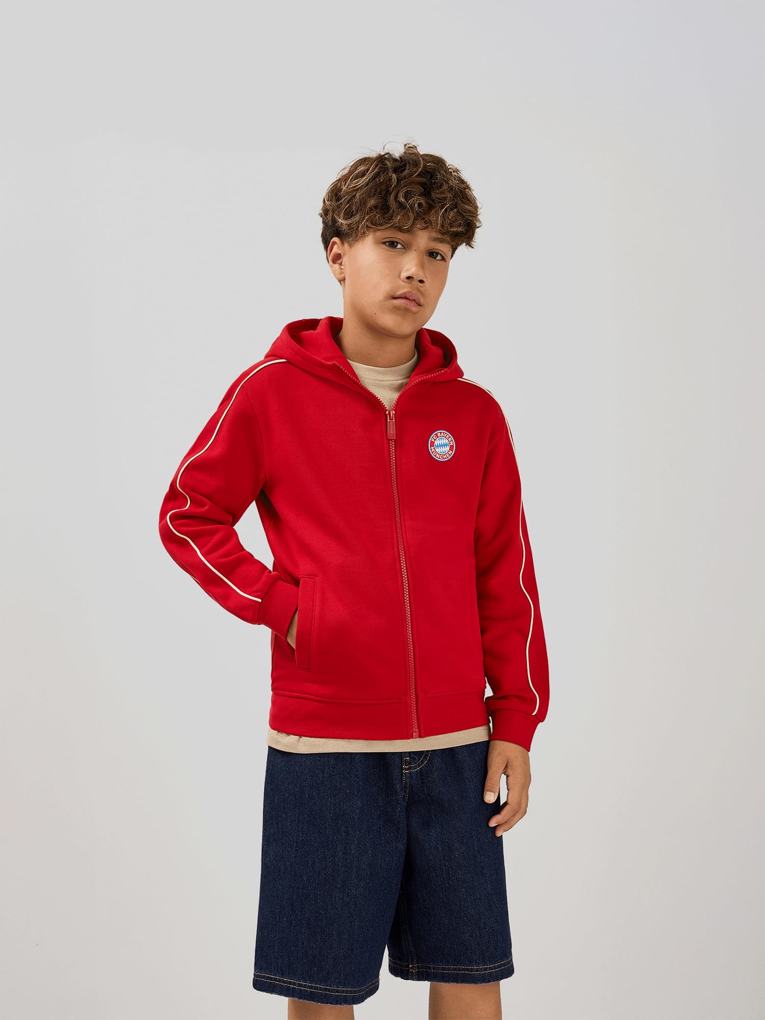 FC Bayern München | Zip-Hoodie Essentials | Kinder | Rot