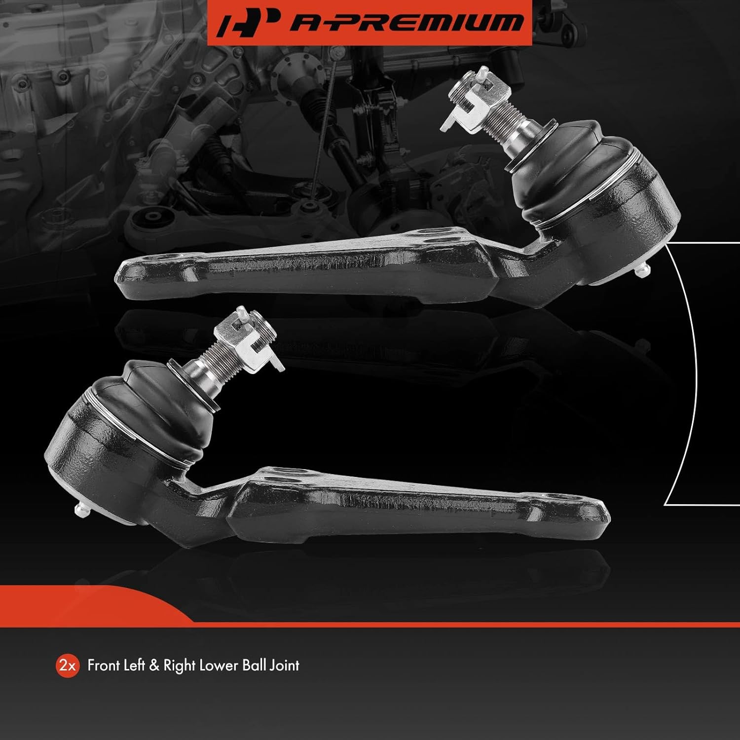 A-Premium 2 x Front Lower Ball Joint, Compatible with Toyota Supra 1986-1992