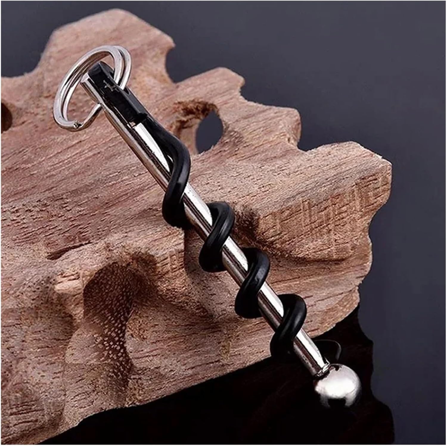 Red Wine EDC Twist Stick Corkscrew Stainless Steel Cork Bottle Puller Opener Keyring Camping Profess Kitchen Accessories