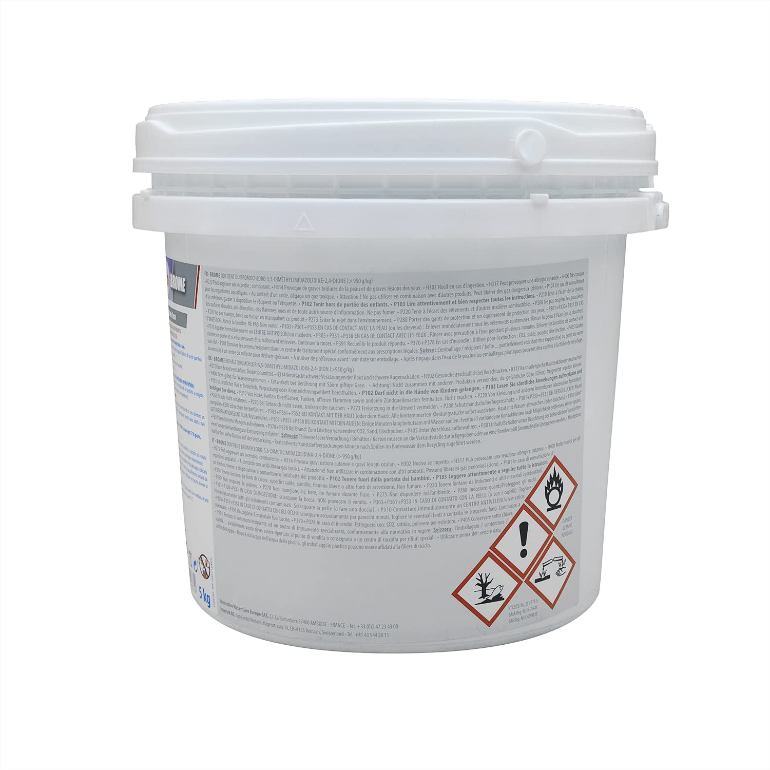 HTH Brom-Tabletten 20 g – 5 kg | Langsames Brom – Regelmäßige Desinfektion – langsam löslich + 10 HPS-Tests gratis 6 in 1
