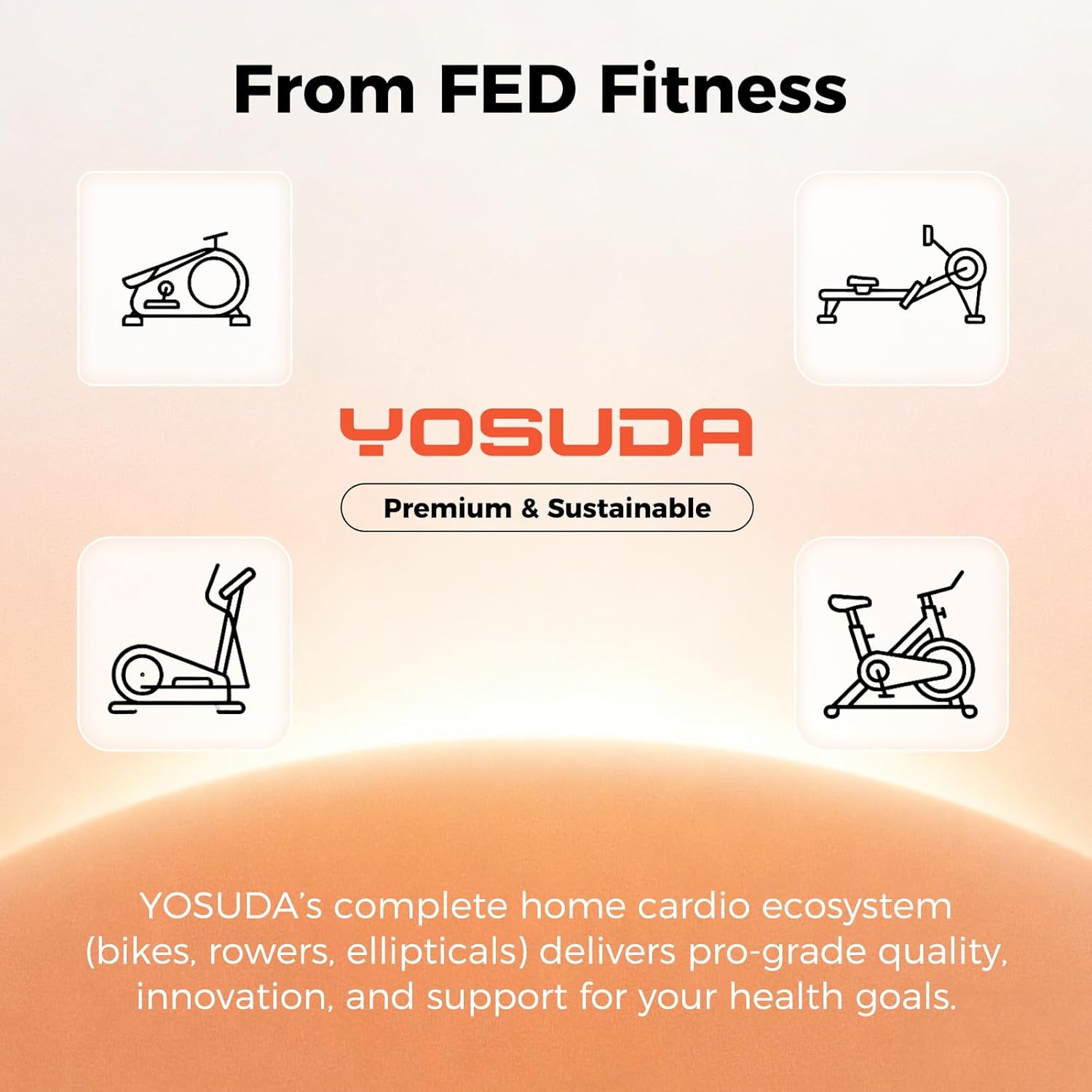 Yosuda Exercise Bike, Brake Pad Stationary Bike For Home Wit...