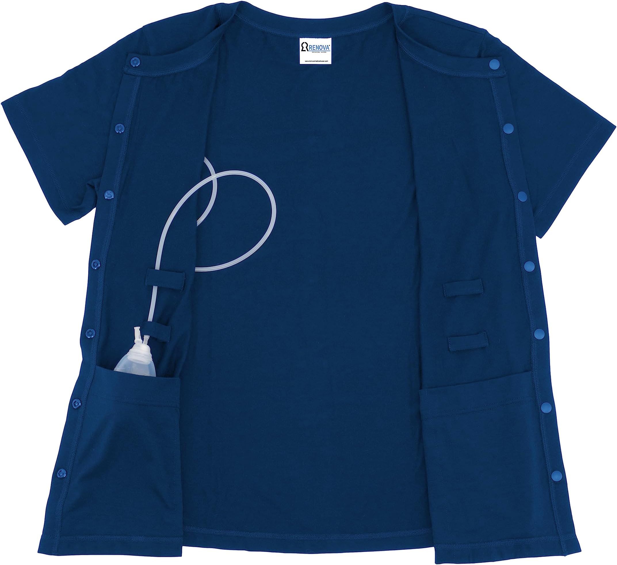 Renova Medical WearMastectomy Recovery Shirt with Drain Pockets