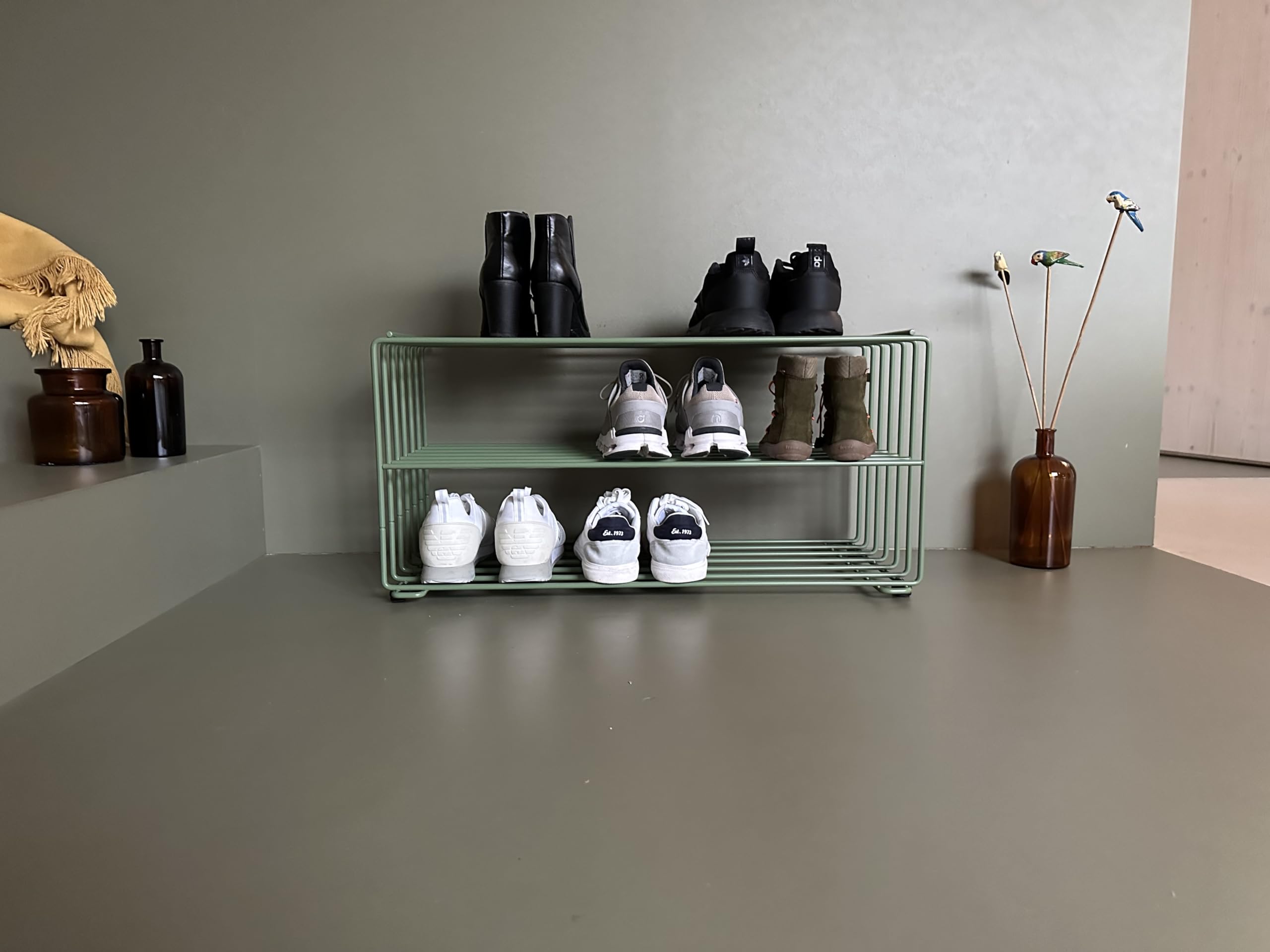 Elegantes Schuhregal Metall „RODL 2“ – Moderne Schuhaufbewahrung Schuhablage im eleganten Look – hochwertiger Schuhorganizer stabil und robust – in Österreich produziert