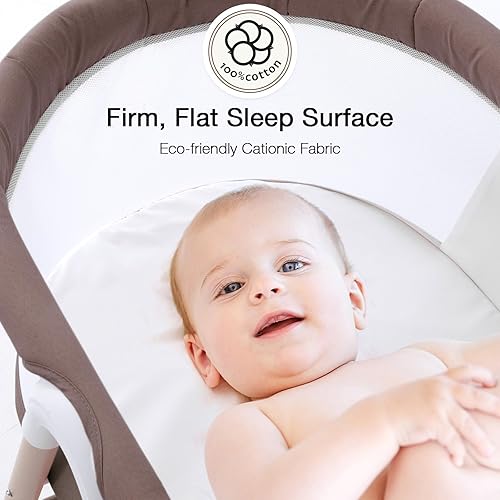 Miniatura 6 de Cunas para bebé, 3 en 1, cuna para bebé, resistente, portátil y fácil de ensamblar, incluye mosquitero y bolsa portátil. (Jaque)