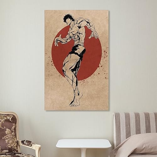 Miniatura 7 de Pósteres de pared de Baki Hanma Anime Pósteres para habitación de niños, lienzo, impresiones artísticas para decoración de pared, decoración de