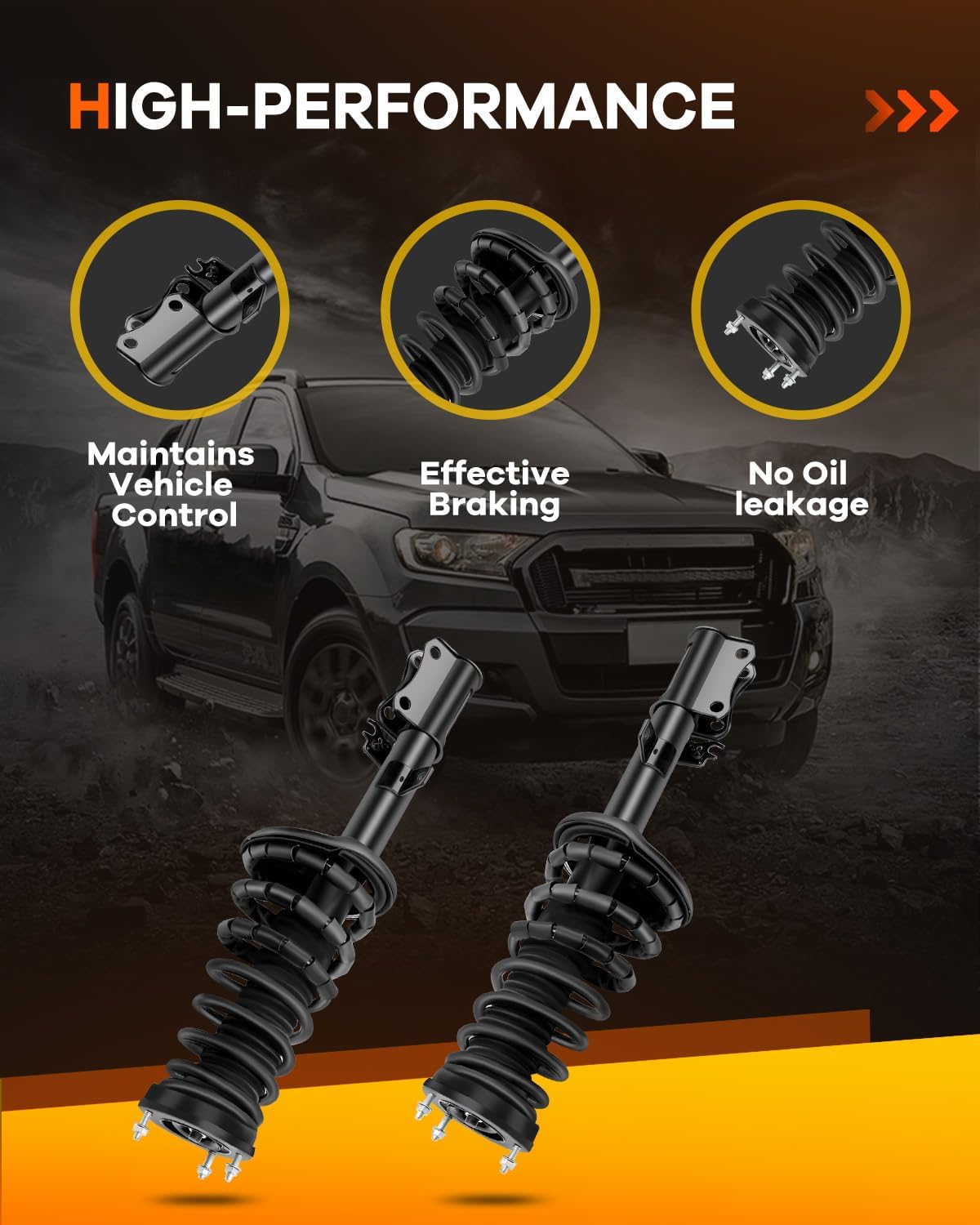 Rear Spring Strut Assembly, OCPTY Complete Struts Shocks 271681 271680 Fit for 1992-2001 for Lexus ES300, 1997-2003 for Toyota Avalon, 1992-1994 1997-2001 for Toyota Camry Replace Strut