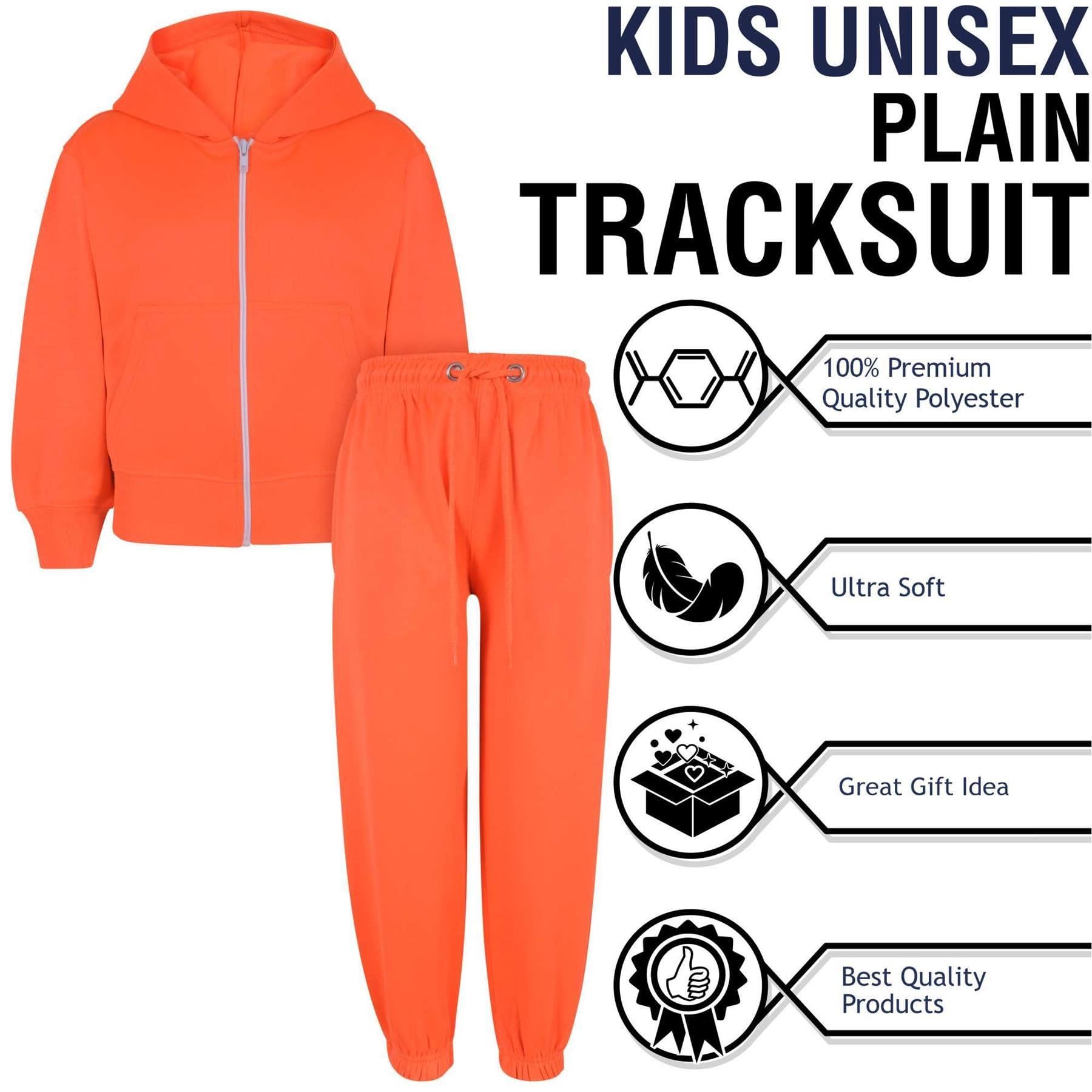 A2Z 4 Kids Ragazze Ragazzi Solido Tuta Felpa Con Cappuccio Con Joggers Pantaloni Della Tuta Sportivo Activewear Set Bambini Per Ragazze Ragazzi Età 2-13 Anni