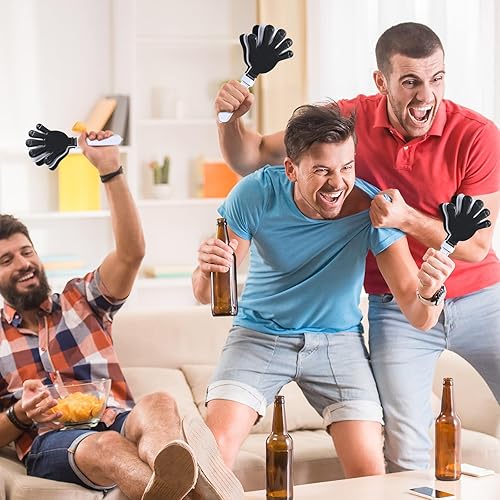 Miniatura 6 de Poen 24 piezas de pinzas de mano de 7.5 pulgadas para hacer ruido, recuerdos de fiesta, aplausos de plástico, bromas de ruido, juguetes deportivos