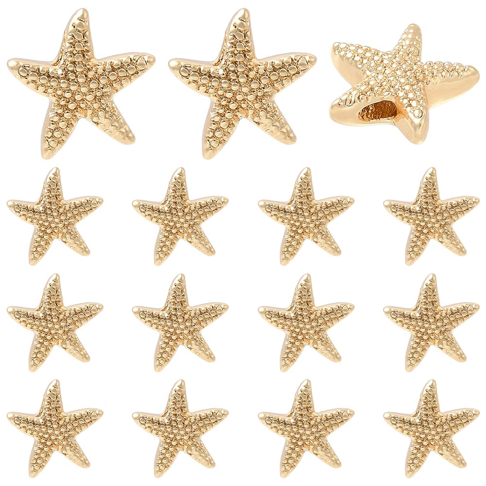 Perles en laiton plaqué or pour fabrication de bijoux et bracelets marins faits main
