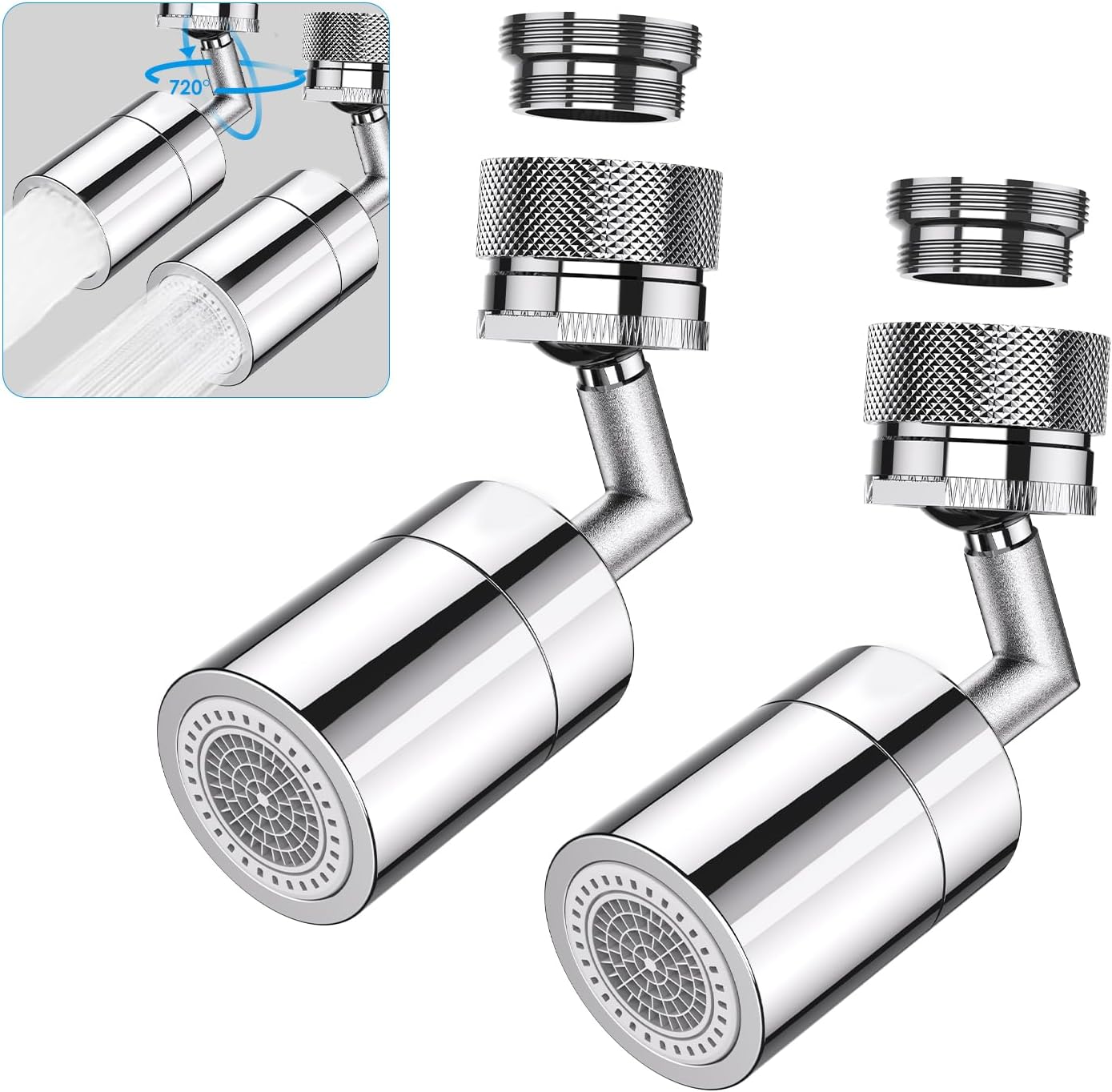 AMIR Faucet Extender 720° Rotation Faucet Extender, Swivel Faucet