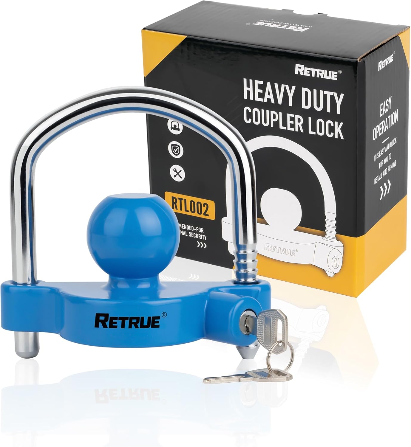 RETRUE Universal Coupler Lock Trailer Locks Ball Hitch