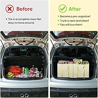 Vista 4 de BALEINE Paquete de 4 bolsas de comestibles reutilizables con parte inferior reforzada, bolsas plegables resistentes (beige)