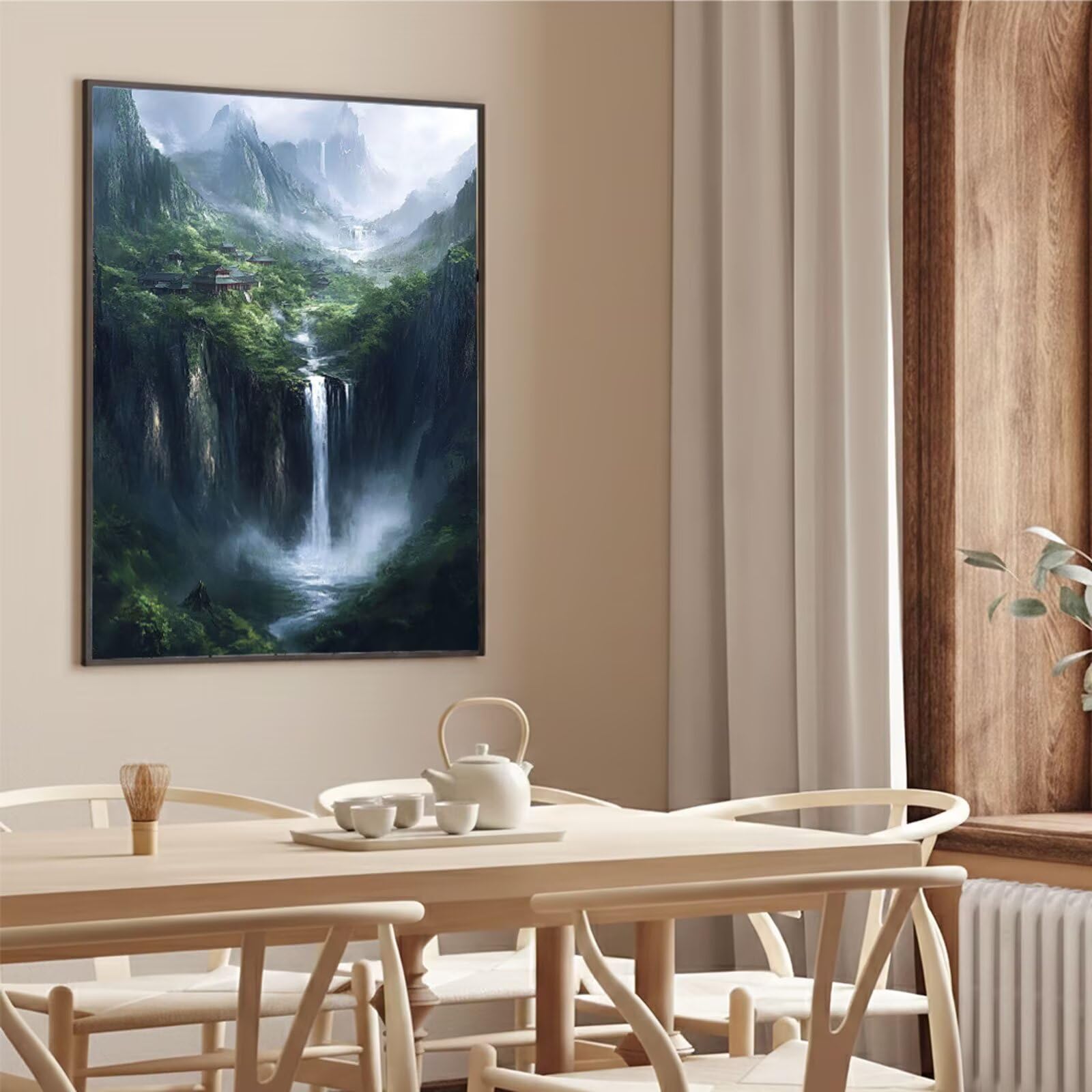 Malowanie według liczb, dla dzieci od 10 lat, krajobraz, malowanie według liczb, dla dorosłych, 60 x 90 cm, malowanie według liczb, farby akrylowe, "zrób to sam", obraz olejny na płótnie, zestaw do
