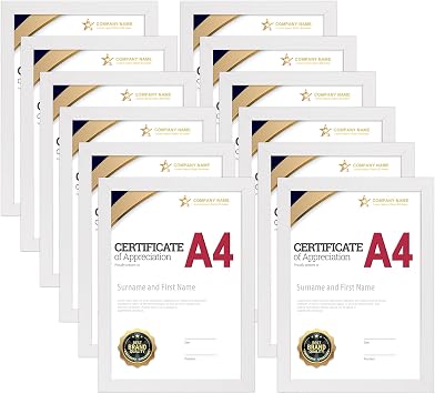 Giftgarden 12 Pack A4 Photo Frames, White A4 Picture Frame